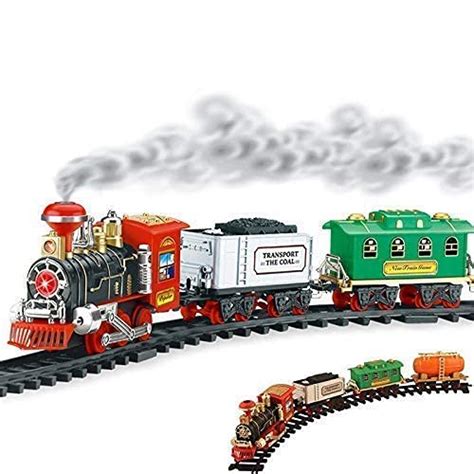 CATBL Choo Choo Classical Train Toy Set Emits Real Smoke with Light and ...