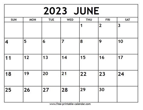 June 2023 Calendar - Free-printable-calendar.com