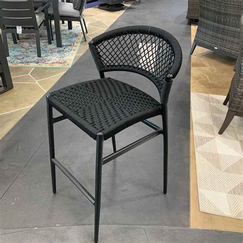 Ratana Ria Bar Chair - Black Rope Outdoor Furniture - Sunnyland Outdoor ...