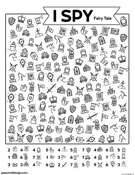 Printable I Spy Coloring Page Coloring Pages