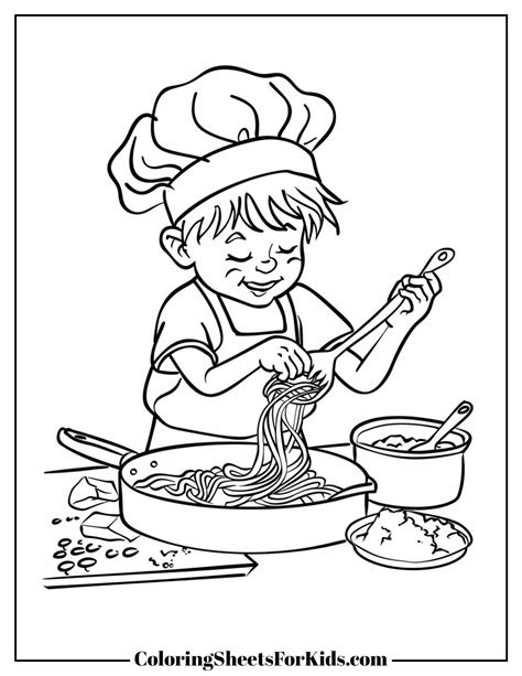 Cooking Coloring Pages 的图像结果