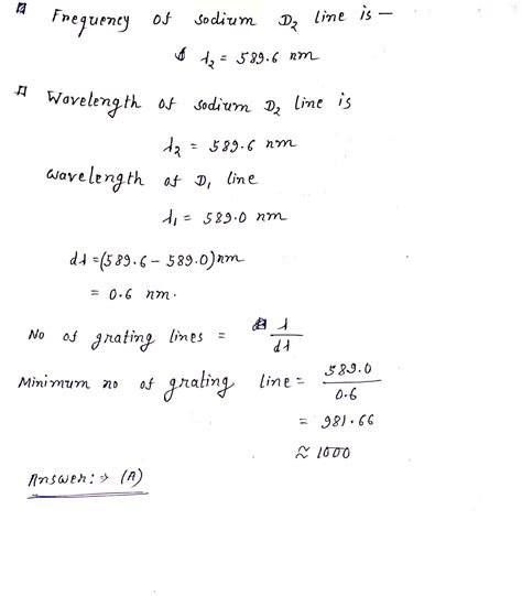 What is the minimum number of grating lines needed to separate the d ...