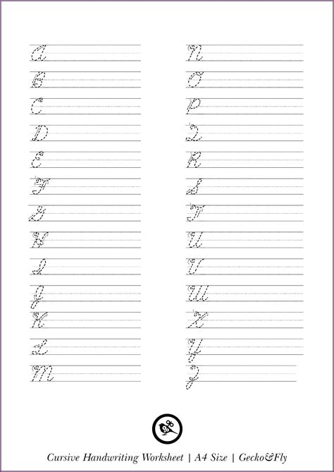 Cursive Writing Activity For Grade 2 - Free Math Worksheet Printable