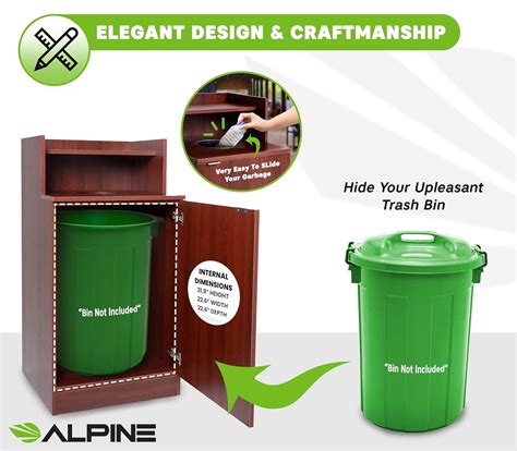 Alpine Restaurant Trash Bin Cabinet – Commercial Trash Can Garbage ...