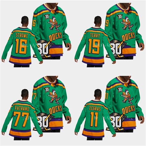 Wholesale 30th Anniversary Anaheim Ducks Green Throwback Jersey 2023-24 ...