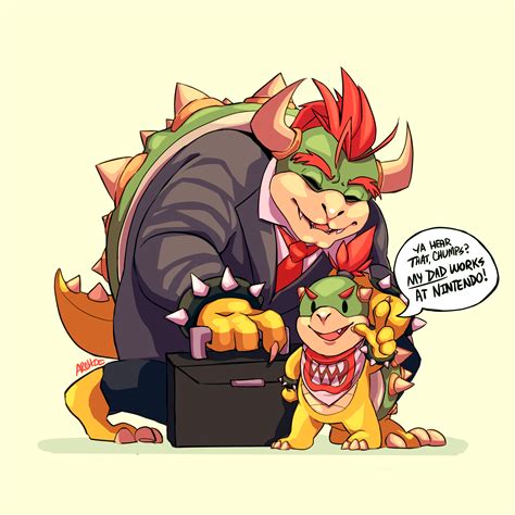 bowser, bowser jr., and doug bowser (mario and 1 more) drawn by ...