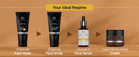 The Man Company Face on Point Facial Kit with Vitamin C Serum, Charcoal ...
