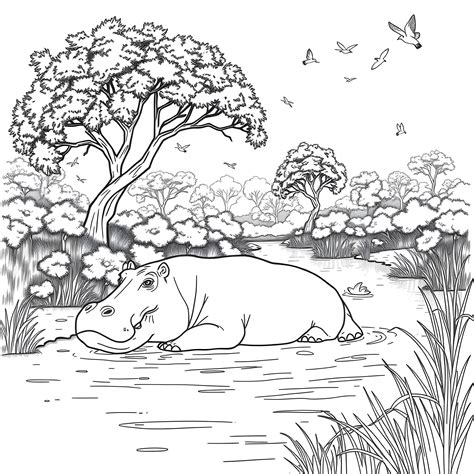 34 Best Hippopotamus Coloring Pages (Free Printable PDFs)