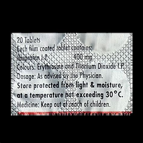 BRUFEN 400MG TABLET 20'S Price, Uses, Side Effects & Substitutes | Medkart