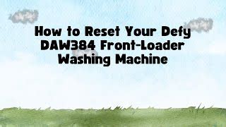 Image result for Defy Washing Machine Reset