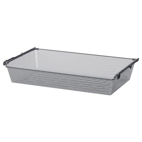 KOMPLEMENT mesh basket with pull-out rail, dark grey, 100x58 cm (393 ...
