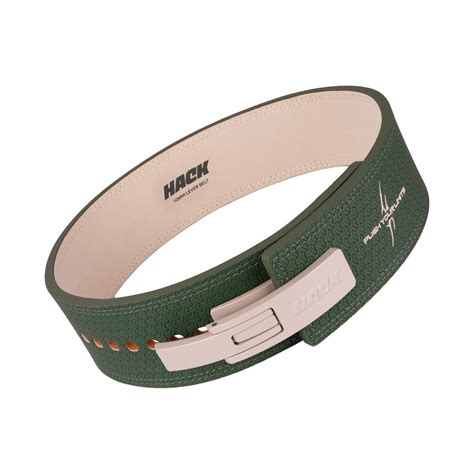 Hack Athletics Premium 10mm Lever Belt Signature Green (2 Claw)