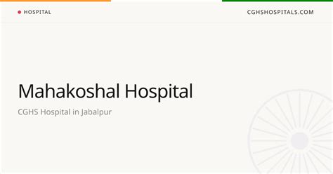 Mahakoshal Hospital (Jabalpur) — CGHS Empanelled Hospital