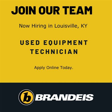 #jobopportunity #louisvillejobs #technicianlife #brandeismachinery ...