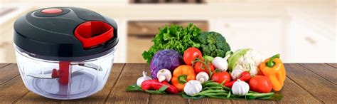 Kepzell 3 Steel Blade Manual Food Chopper, Compact & Powerful Hand Held ...