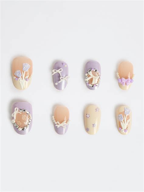 Buy Studiowest Lilac Victorian Era Press-On Nail Set from Westside