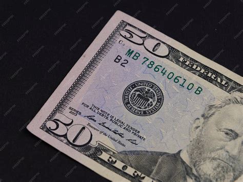 Detalle del billete de 50 dólares estadounidenses | Foto Premium