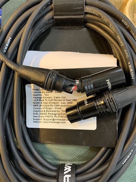 HAWK PROAUDIO SXFG033 Speaker Gold Series XLR Male to Female with Cable ...