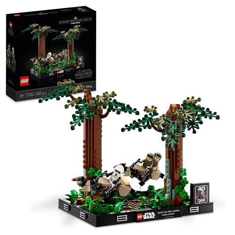LEGO Star Wars Endor Speeder Chase Diorama Set for Adults, with Luke ...