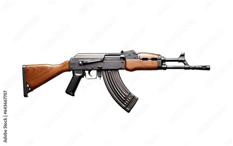 Fascinating AK 47 Isolated on Transparent PNG background, rendering ...