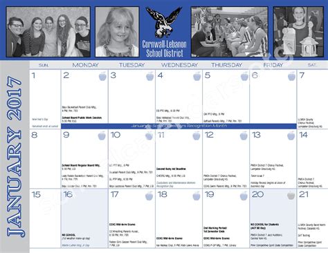 Cornwall-Lebanon School District Calendars – Lebanon, PA