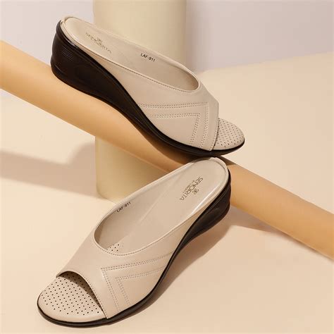 Buy Senorita Casual Beige Wedge Heels For Women LAF-911 By Liberty