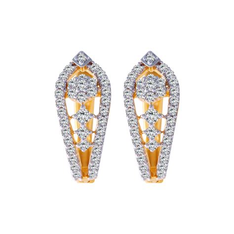 18KT Diamond Stunning Simple Earrings for Girls - PC Chandra – P.C ...