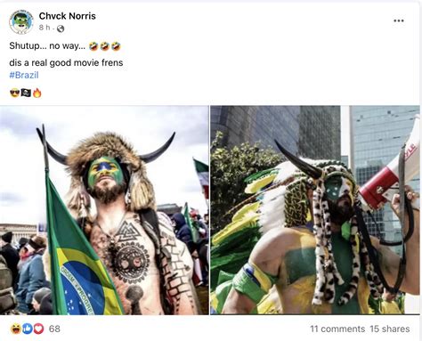 2021 Photo of Q-Anon Shaman From Brazil Protests Revived As Recent | BOOM