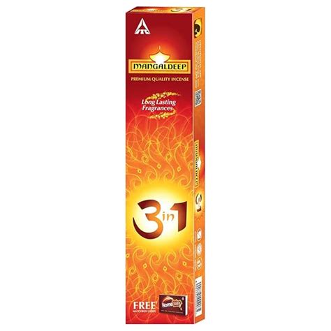 Mangaldeep 3in1 Agarbatti | Premium, Charcoal Free Incense Sticks (106 ...