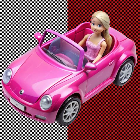 Premium PSD | Barbie doll car on transparent background