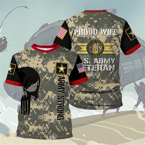 Customspig T-shirt US Army West Point Shirts Proud Wife Of A U.S. Army ...