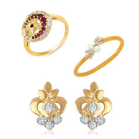 Buy Mahi Combo of a Finger Ring, a apir of Earring AMD a Bracelet Made ...