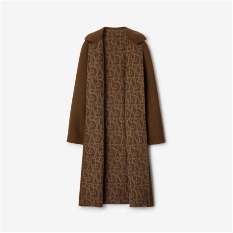 Wool Cashmere Wrap Coat in Tor/canvas - Women | Burberry® Official
