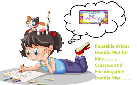 FunBlast Magic Water Drawing Mat with Rainbow Color Swatches - 28 Cm ...