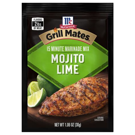 McCormick Grill Mates Marinade Mix - Mojito Lime, 1.06 oz Cooking ...