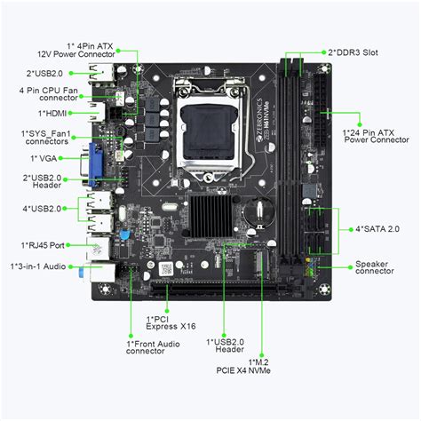Zebronics H61NVMe - LGA 1155 Socket - Motherboard