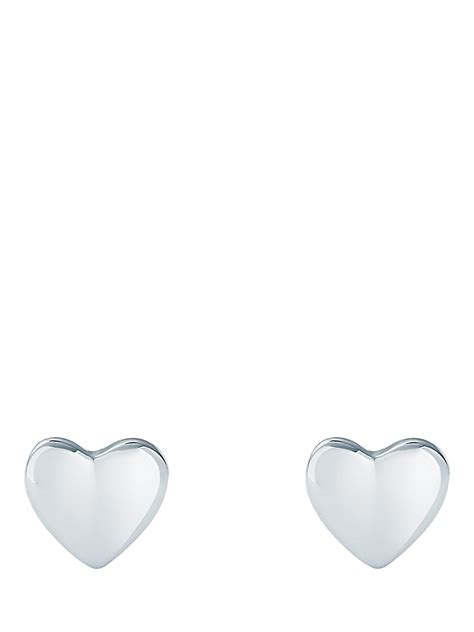 Ted Baker Harly Tiny Heart Stud Earrings, Silver