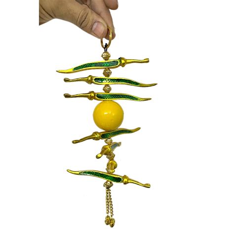 Buy DT DECTONE Nimbu Mirchi Nazar Battu Wall Hanging for Home Decor ...
