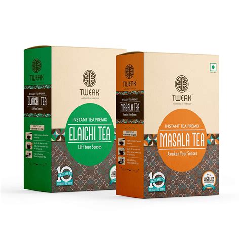 Tweak Instant Tea Premix Masala and Elaichi Tea Sachet Combo (20 ...