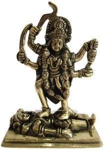 Aryadit Blessing Hindu Goddess MAHAKALI MA Statue Figurine Brass for ...