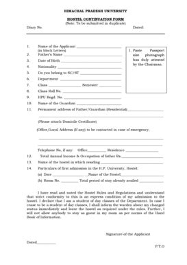 Hpu Hostel Apply - Fill Online, Printable, Fillable, Blank | pdfFiller