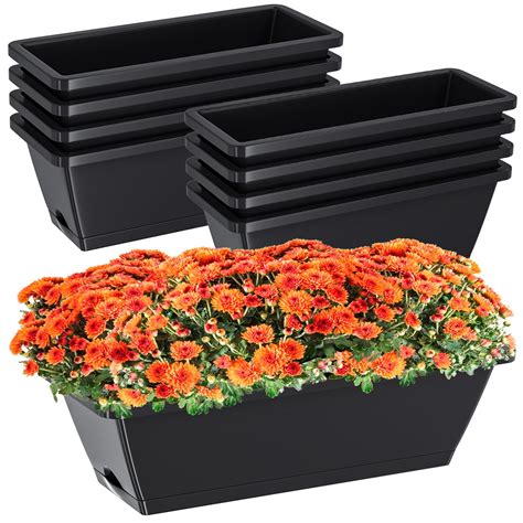 Snapklik.com : Planter Boxes For Domestic Gardening 8 Pcs, 17 Inch Long ...
