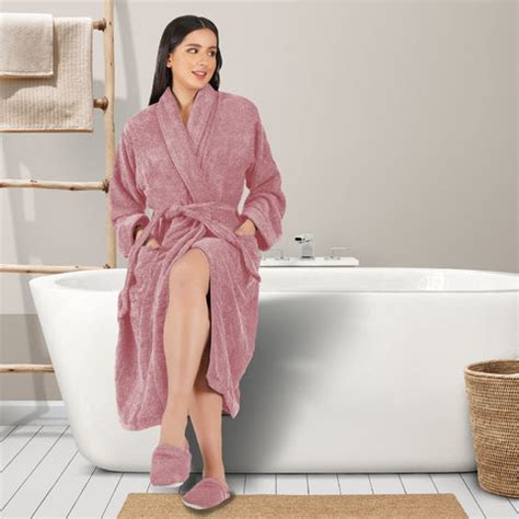 Canningvale 550 GSM Cotton Bathrobe for Women – Rangoli