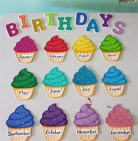 Birthday Chart For Preschool, Birthday Chart Classroom, Preschool ...