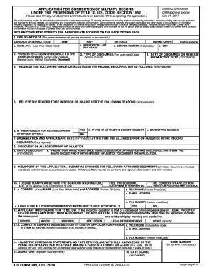 2014 Form DD 149 - Blank Fillable Template | Fill Out, Print & Download ...