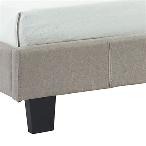 Worldwide Homefurnishings Grey Full Upholstered Platform Bed at Lowes.com