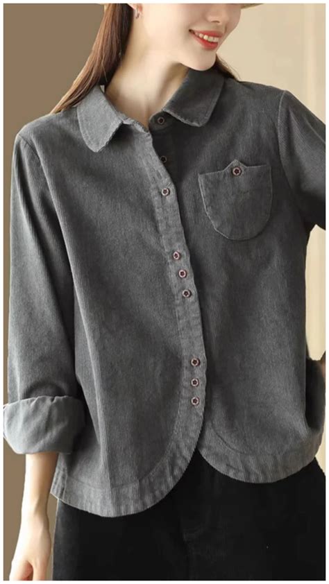 Celebrate in style this season | Corduroy blouse, Long shirt women ...