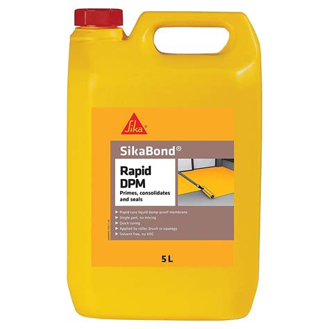 Buy SikaSikaBond Rapid DPM (Damp Proof Membrane) Liquid – Primes and ...