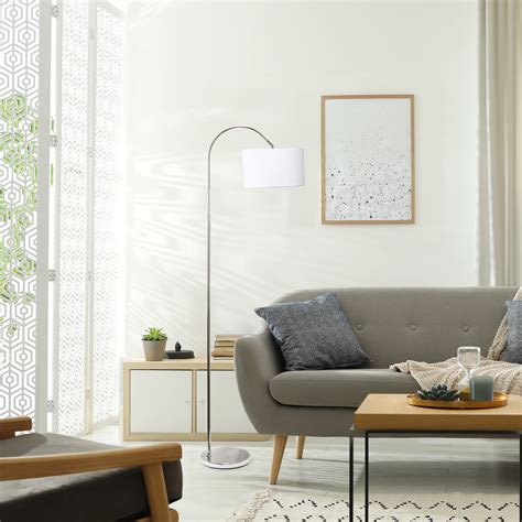 Latitude Run® Creekwood Home 66" Modern Arched Brushed Nickel Floor ...