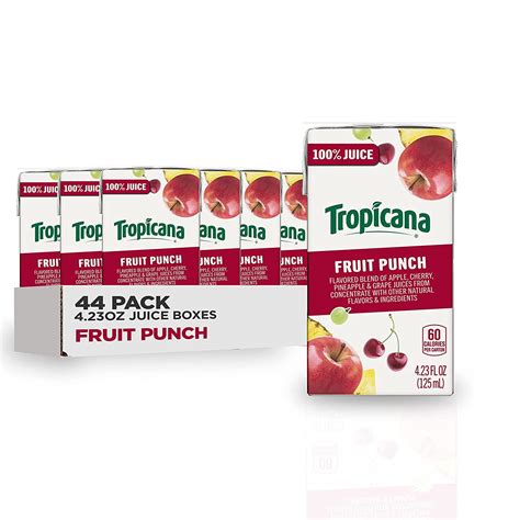 Tropicana Fruit Punch Juice Box, 4.23oz, Paquete de Chile | Ubuy